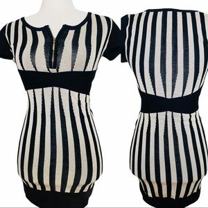 WOW Couture Glitter Black/Silver Bodycon Dress